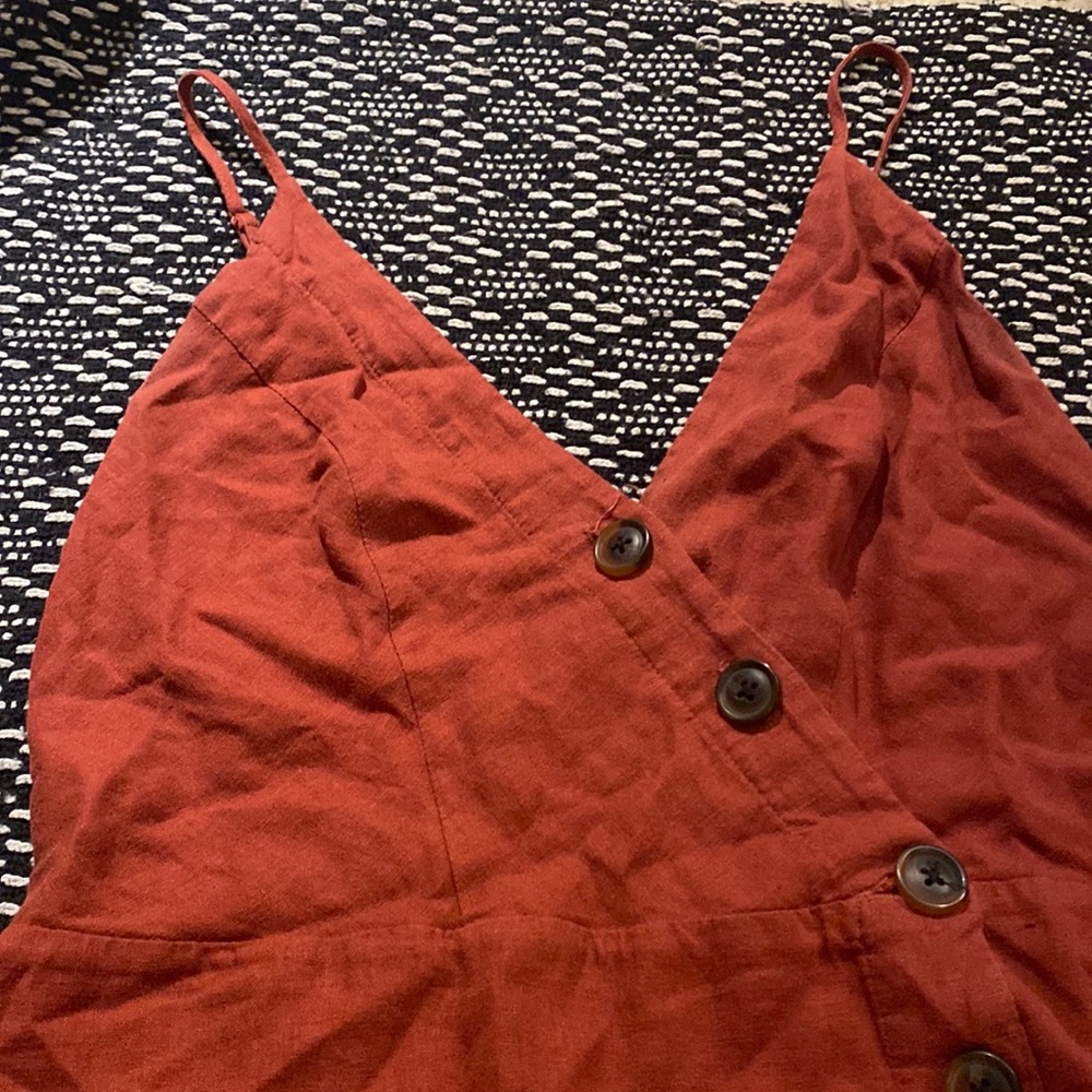 UO midi button down dress